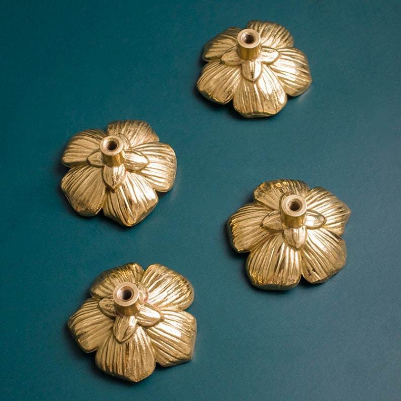 Retro copper flower Drawer Knobs/Cabinet Pulls