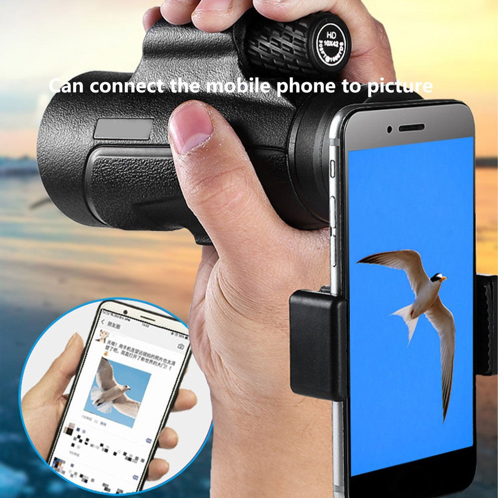 10x42 Portable Monocular Telescope Outdoor High Power High Definition Optic JF