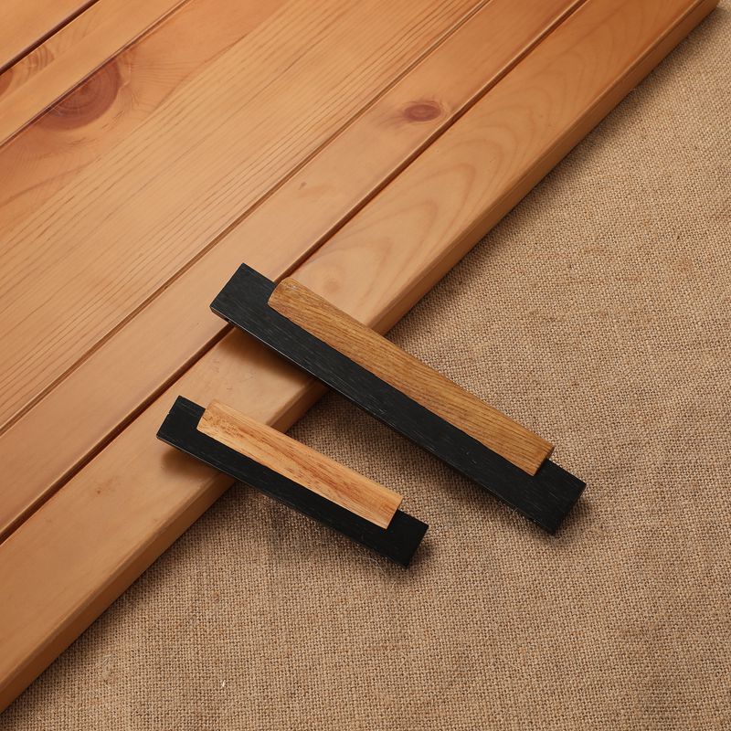 Wood Drawer Pulls Handles Brushed Nickel Black Aluminum Dresser Knob
