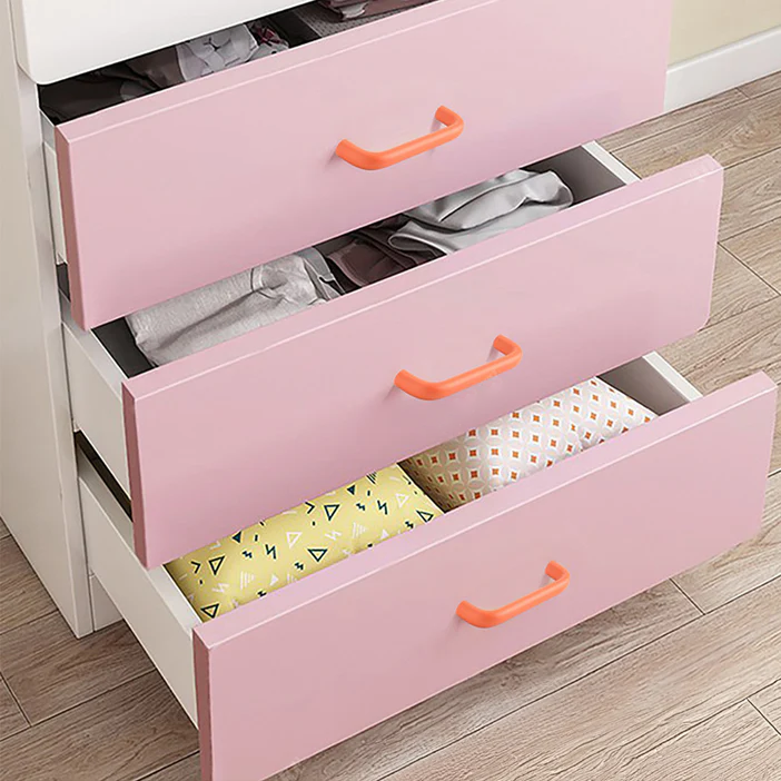 Colorful Small Double Curved Wardrobe Knobs For Children's Room