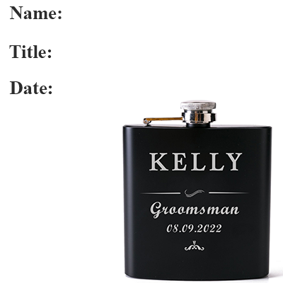 Custom Flask, Personalized Flask, Groomsman Flask, Groomsman Gift, Branded Flask, Engraved Flask, Hip Flask Gift