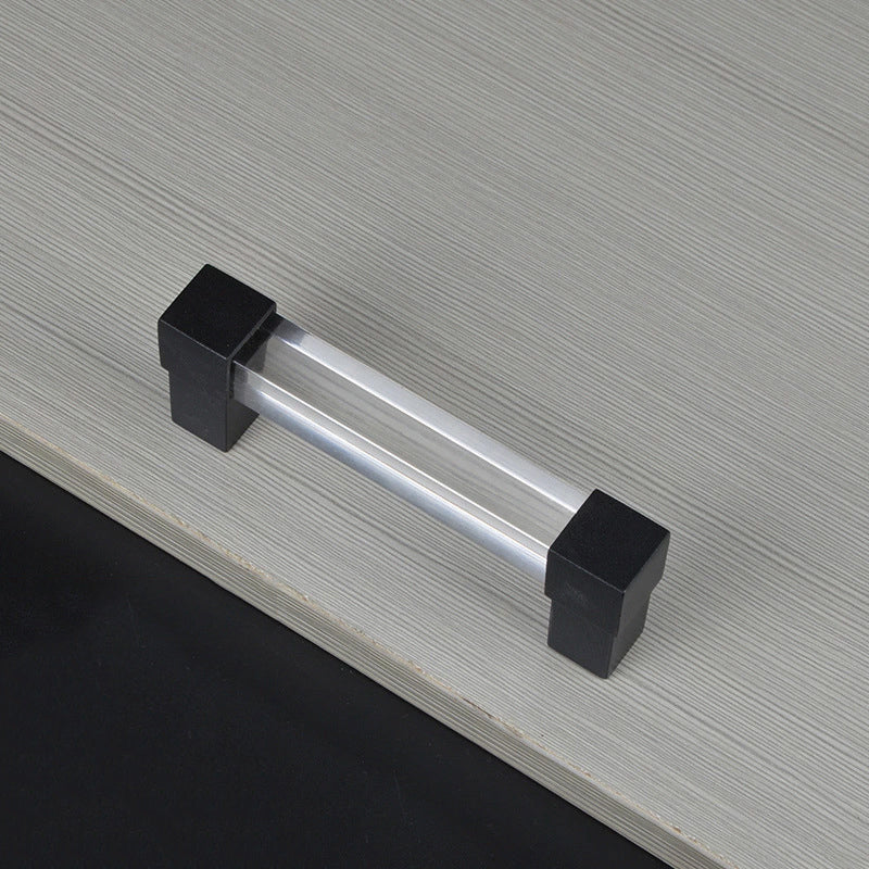 Square Acrylic Cabinet Handles, Clear Acrylic Drawer Pull Gold Black Silver Dresser Pulls Drawer Handles Bar Pull Knobs Bathroom Handle