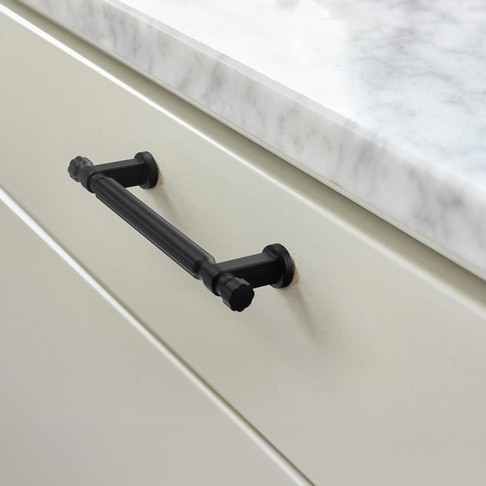 Modern T-Bar Black Cabinet Handles