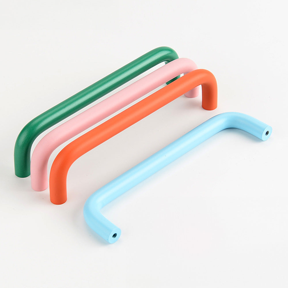 Colorful Small Double Curved Wardrobe Knobs For Children's Room