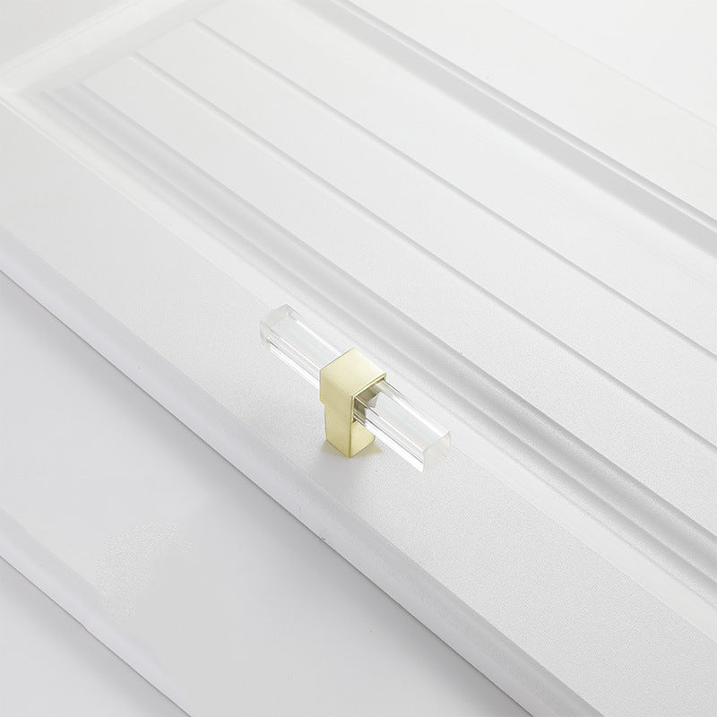 Square Acrylic Cabinet Handles, Clear Acrylic Drawer Pull Gold Black Silver Dresser Pulls Drawer Handles Bar Pull Knobs Bathroom Handle