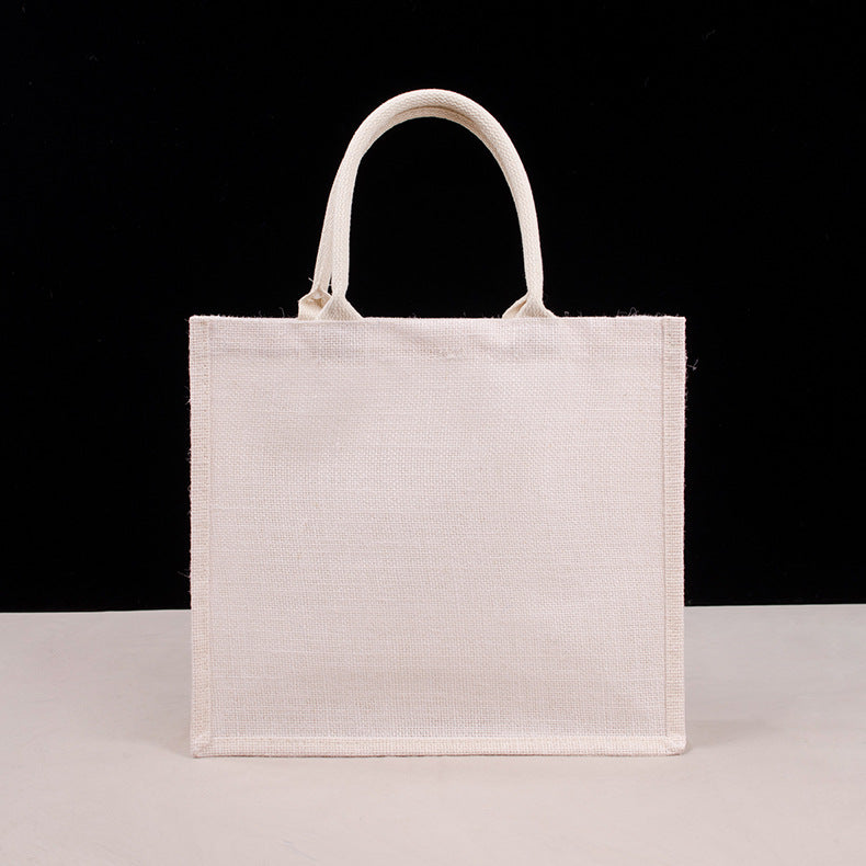 Personalized White Burlap Tote Bags Custom Name Jute Bag Bridesmaid Gift Bag Bachelorette Party Monogram Beach Bag Wedding Favors