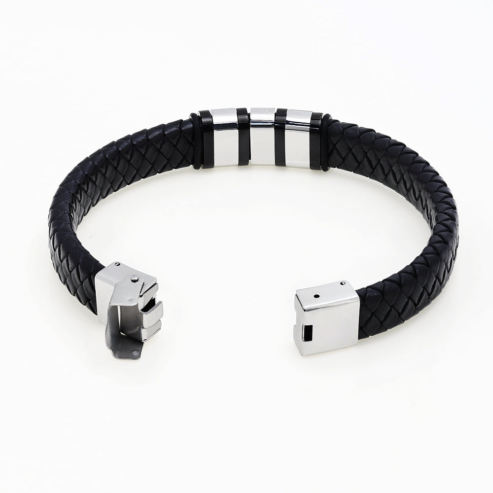 Gifts for him, Custom Leather Bracelet for Men, Mens Jewelry, Christmas Fathers Day Birthday Anniversary Gift For Him Dad Kids Son Boyfriend