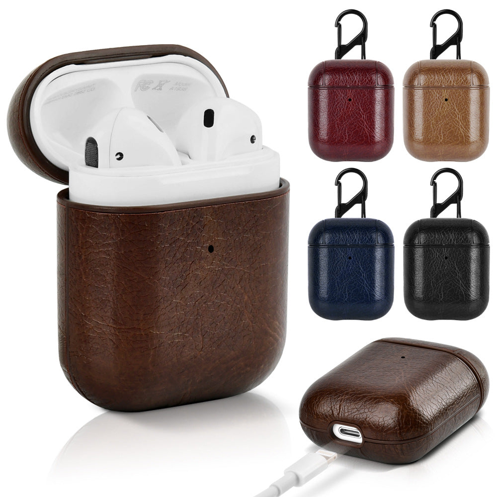 Custom Leather Airpods 1, 2, 3, Pro Case Personalized Airpod Cover Keychain Airpods Pro Case with hook Custom Airpods Case Handmade PU Leather AirPod Cover