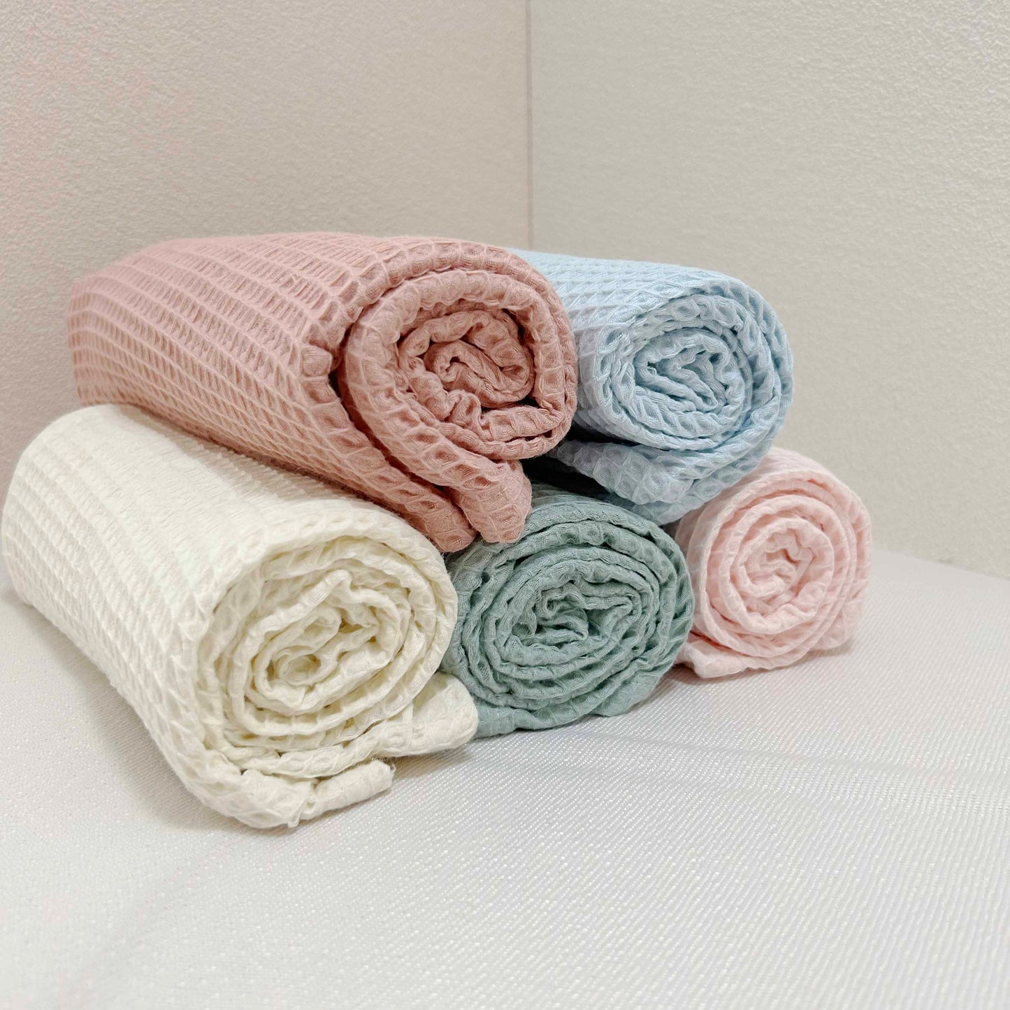 Waffle baby blanket Personalised baby wrap Organic Swaddle blanket Rainbow baby muslin blanket Custom baby blanket Floral blanket