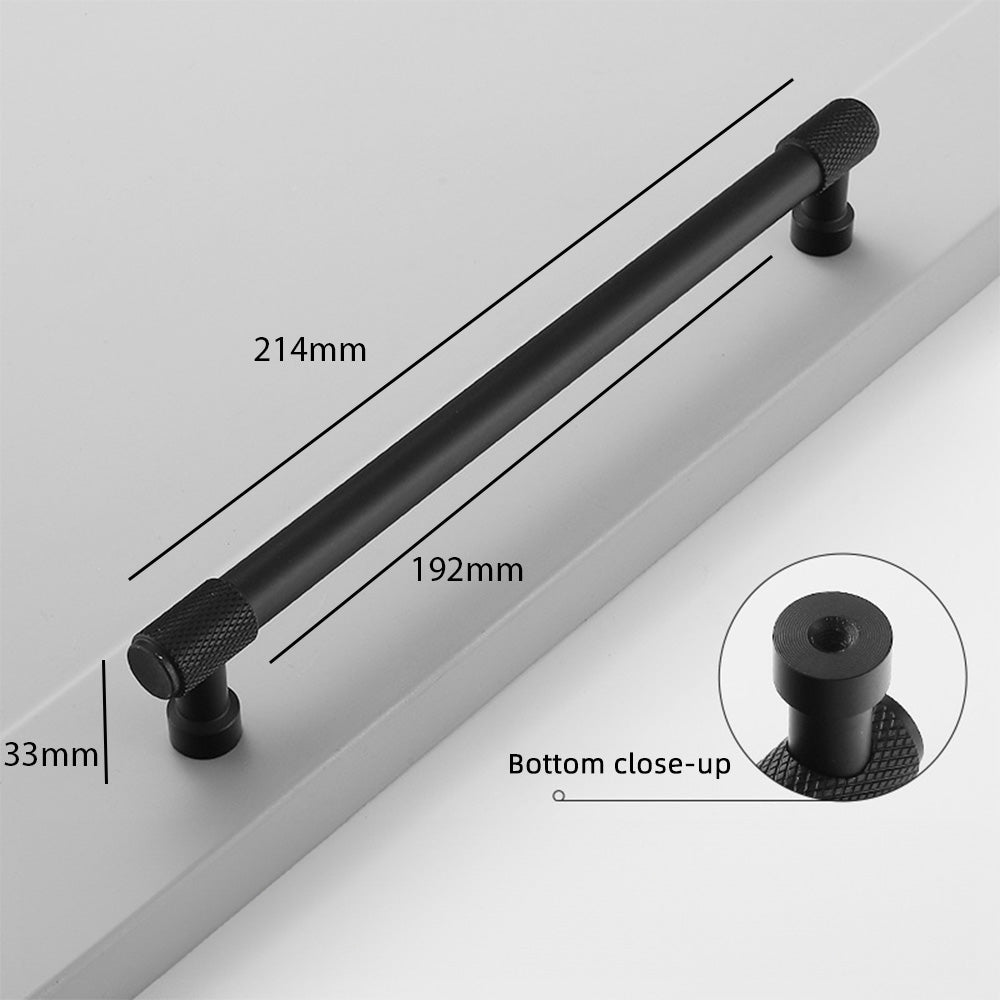 European Modern Aluminum Alloy Knurled Drawer Handles