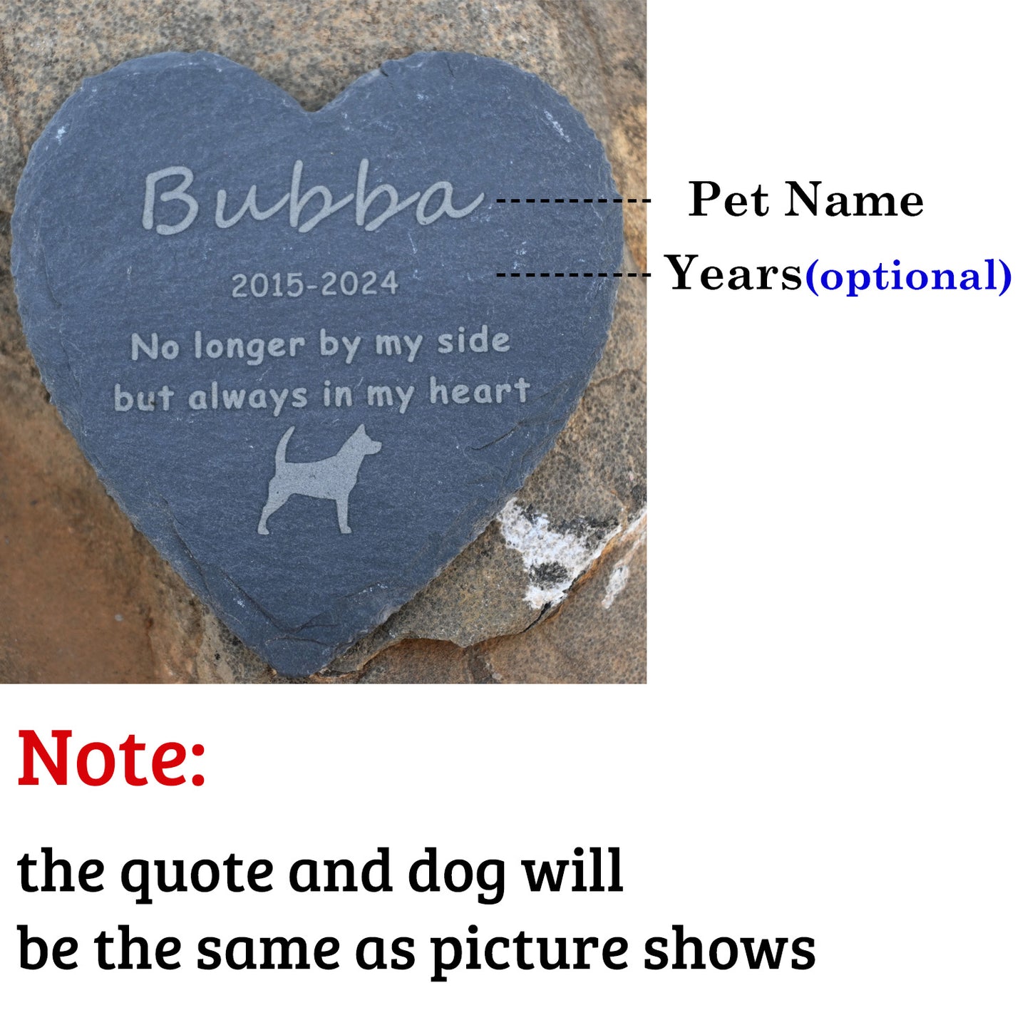 Custom Dogs Pet Memorial Garden Stone, Pet Headstone Grave Markers with Sympathy Poem Remembrance