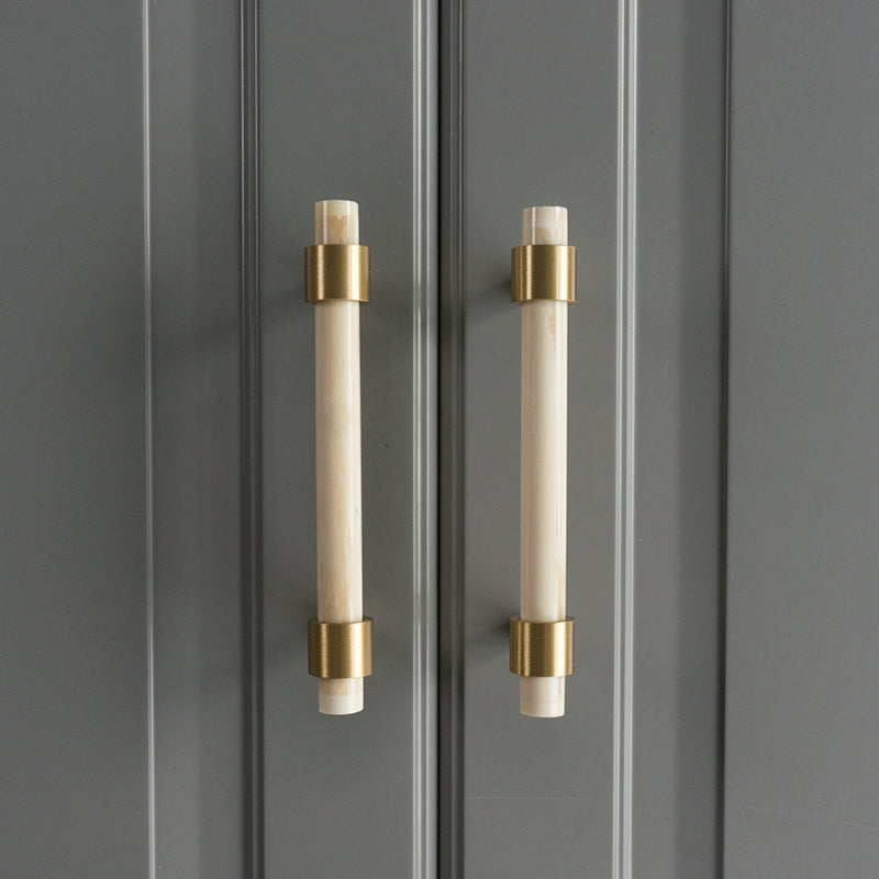 Nordic Bone and Horn T Bar Brass Cabinet Handles Drawer Knobs Handles