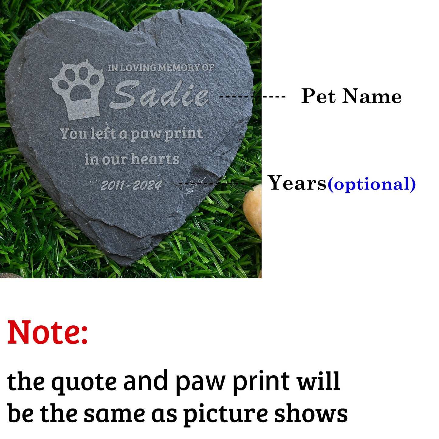 Custom Cat Memorial Garden Stone, Personalized Cat Headstone with Paw Print, Remembrance Gift, in Loving Memory of Pet Memorial Gift