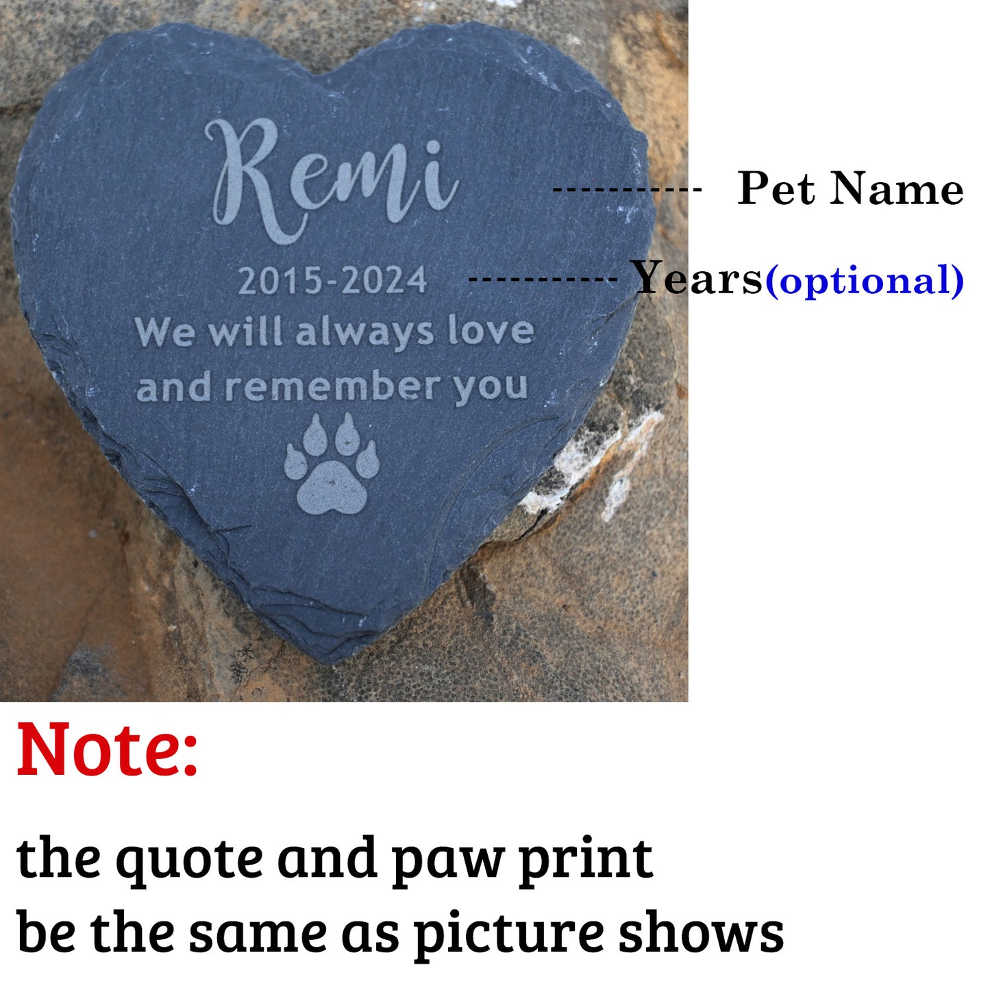 Customized Cat Memorial Garden Stone, Cat Headstone, Remembrance Gift, Cat Paw Print Remembrance Gift