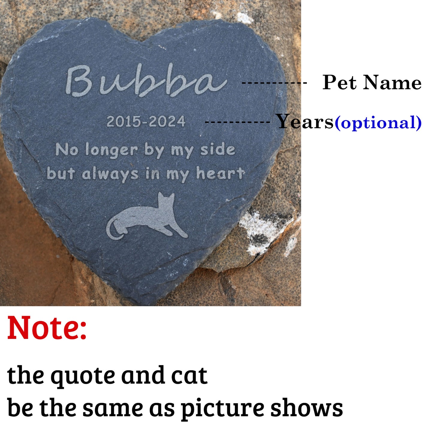 Personalized Memorial Stones, Cat Memorial Gifts, 4" 6" Cat Headstone Memorial Gifts for Loss of Cat