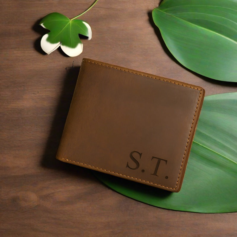 Personalized Wallet,Mens Wallet,Engraved Wallet,Groomsmen Wallet,Leather Wallet,Custom Wallet,Boyfriend Gift for Men, Christmas Gift for Him