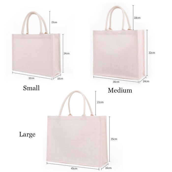 Personalized White Burlap Tote Bags Custom Name Jute Bag Bridesmaid Gift Bag Bachelorette Party Monogram Beach Bag Wedding Favors