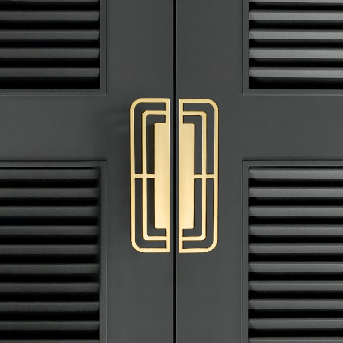 Gold geometric pull, decorative cabinet knobs