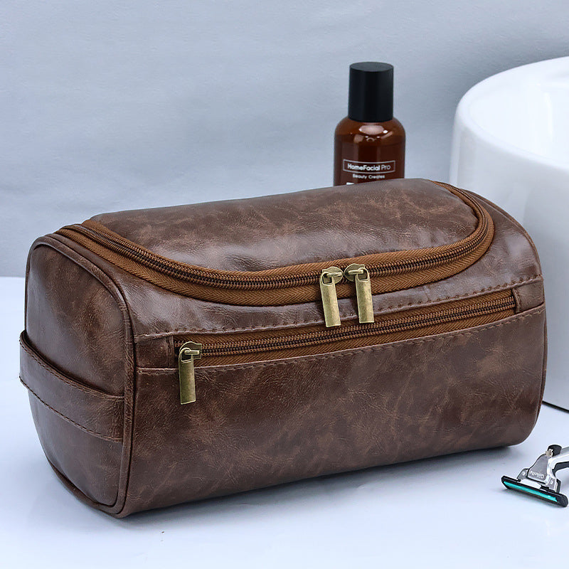 Personaliazed Men's Leather Toiletry Bag, Groomsmen Gifts, Engraved Dopp Kit, Gift for Him, Travel Toiletry Bag, Men's Leather Accessory