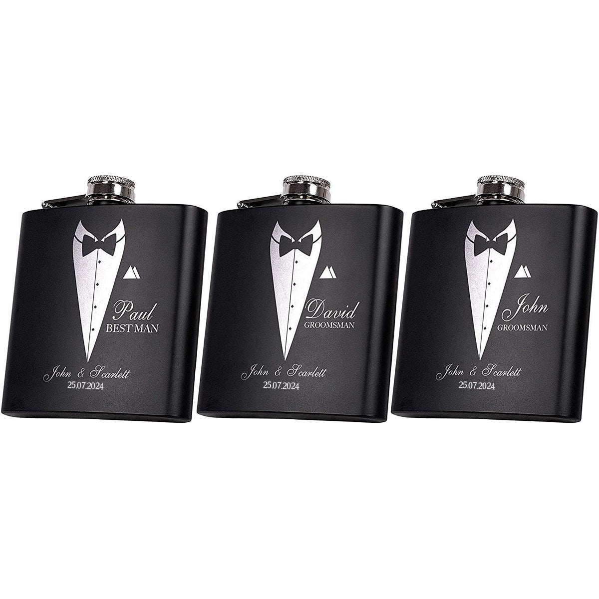 Personalized Flask Gift for Men, Groomsmen Gifts, Best Man Gift, Dad Gifts, Boyfriend Gift, Wedding Gift for Groomsman, Bachelor Party Gifts