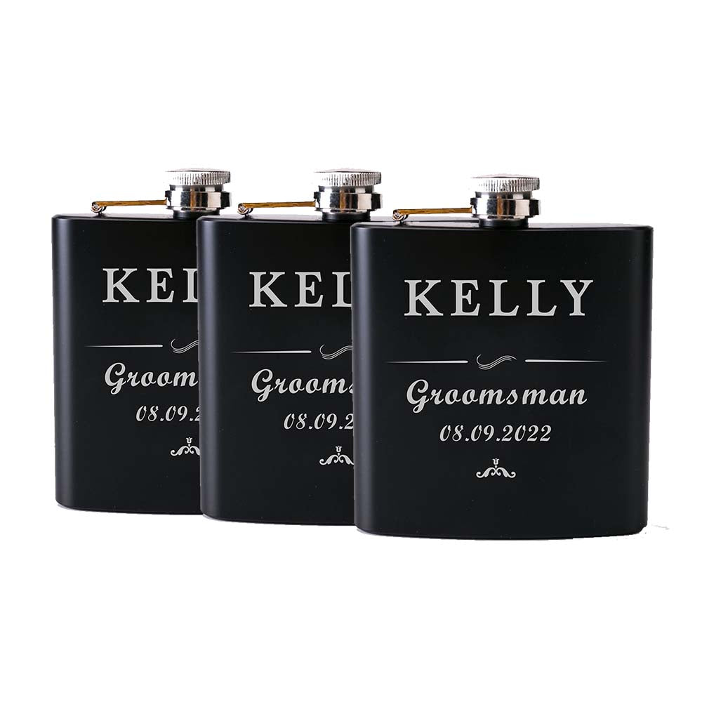 Custom Flask, Personalized Flask, Groomsman Flask, Groomsman Gift, Branded Flask, Engraved Flask, Hip Flask Gift