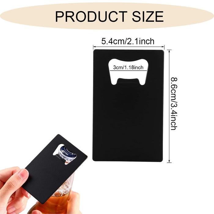 Personalized Black Flat Bottle Opener, Credit Card Size Beer Bottle Opener, Wedding Party Favor, Customized Groomsman Best Man Gift
