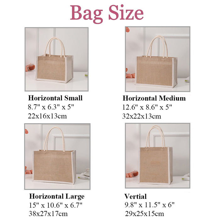 Personalized Burlap Tote Bags Custom Name Jute Bag Bridesmaid Gift Bag Bachelorette Party Monogram Beach Bag Wedding Favors Gift for Her
