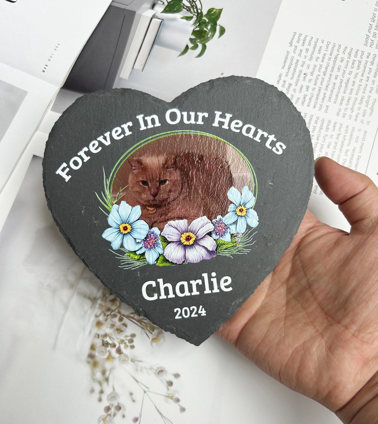 Pet Memorial Stone, Pet Headstone, Dog Tomb Stone, Pet Tomb Stone, Dog Memorial Stone with Photo, Pet Loss Gift, Pet Grave Marker