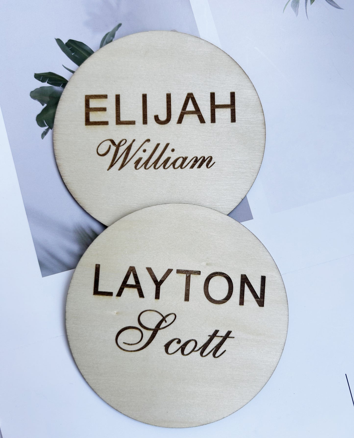 Engraved Baby Name Sign / Wooden Name Sign / Baby Name Plaque / Name Announcement Plaque / Rose Nursery Decor / Newborn Photo Prop