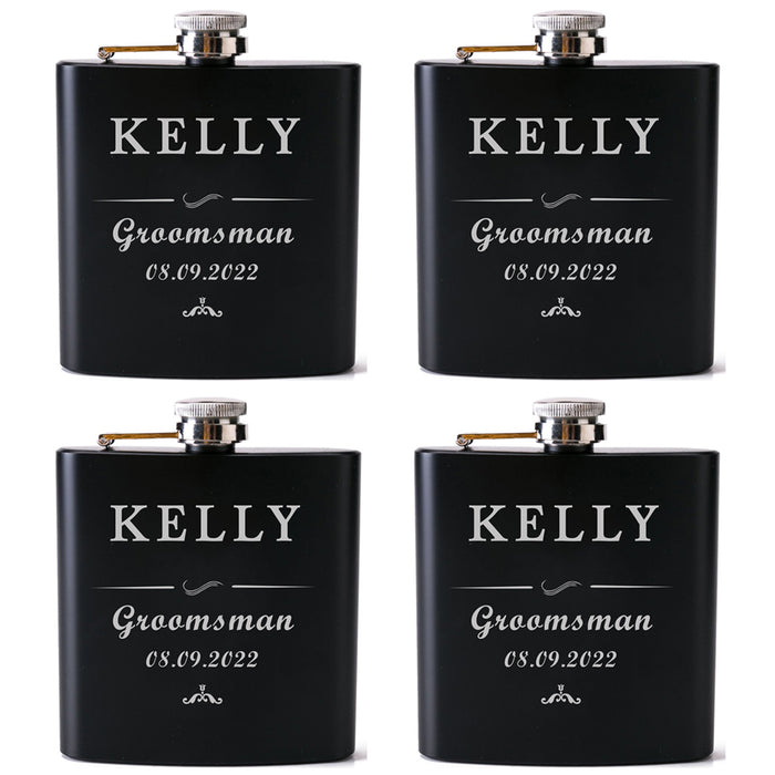 Custom Flask, Personalized Flask, Groomsman Flask, Groomsman Gift, Branded Flask, Engraved Flask, Hip Flask Gift