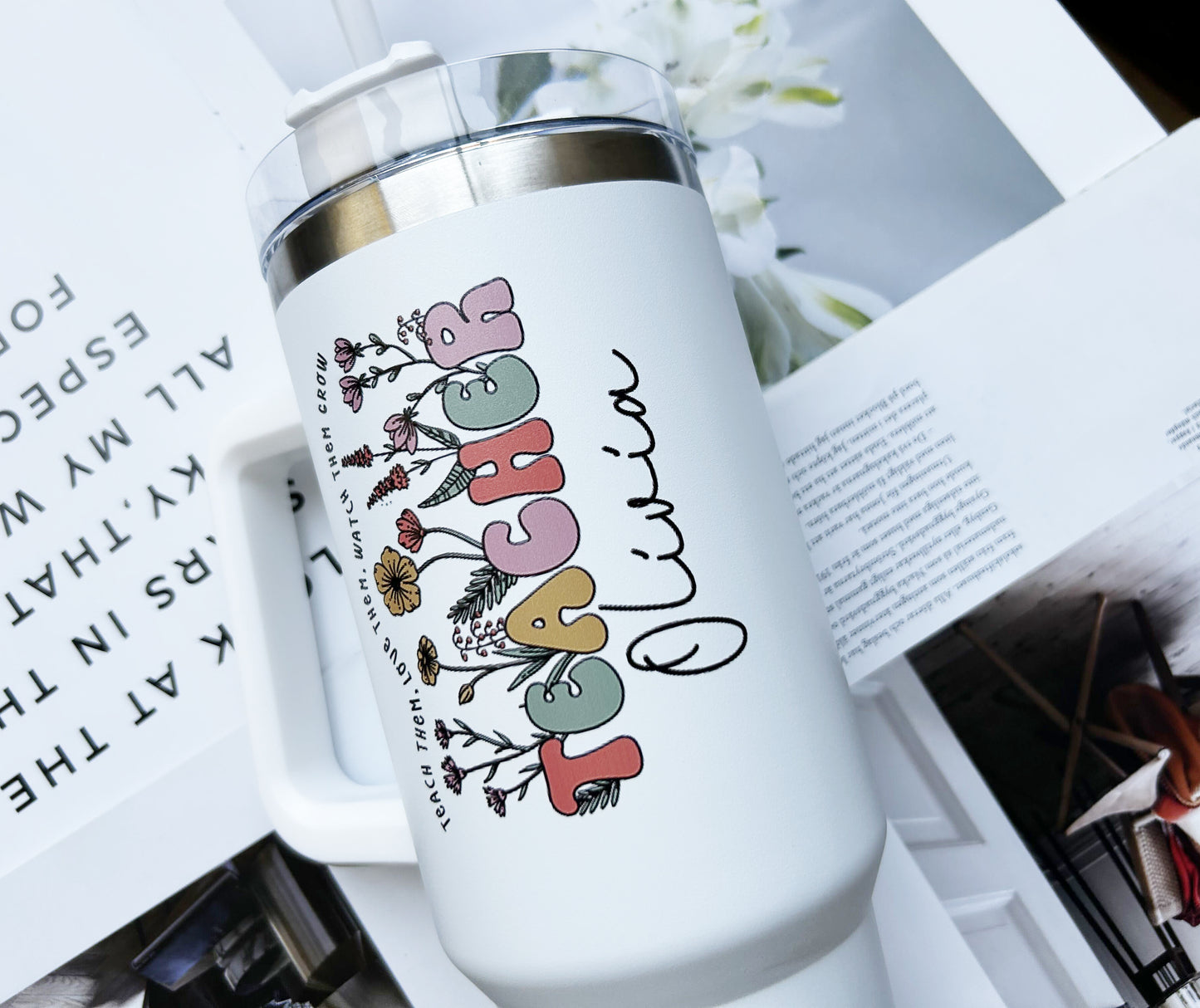 Teacher Appreciation Gift Bulk, Personalized Teacher 40oz Tumbler, Teacher Gift, Teacher Week, Back to School Gift, Thank You Gift Teacher