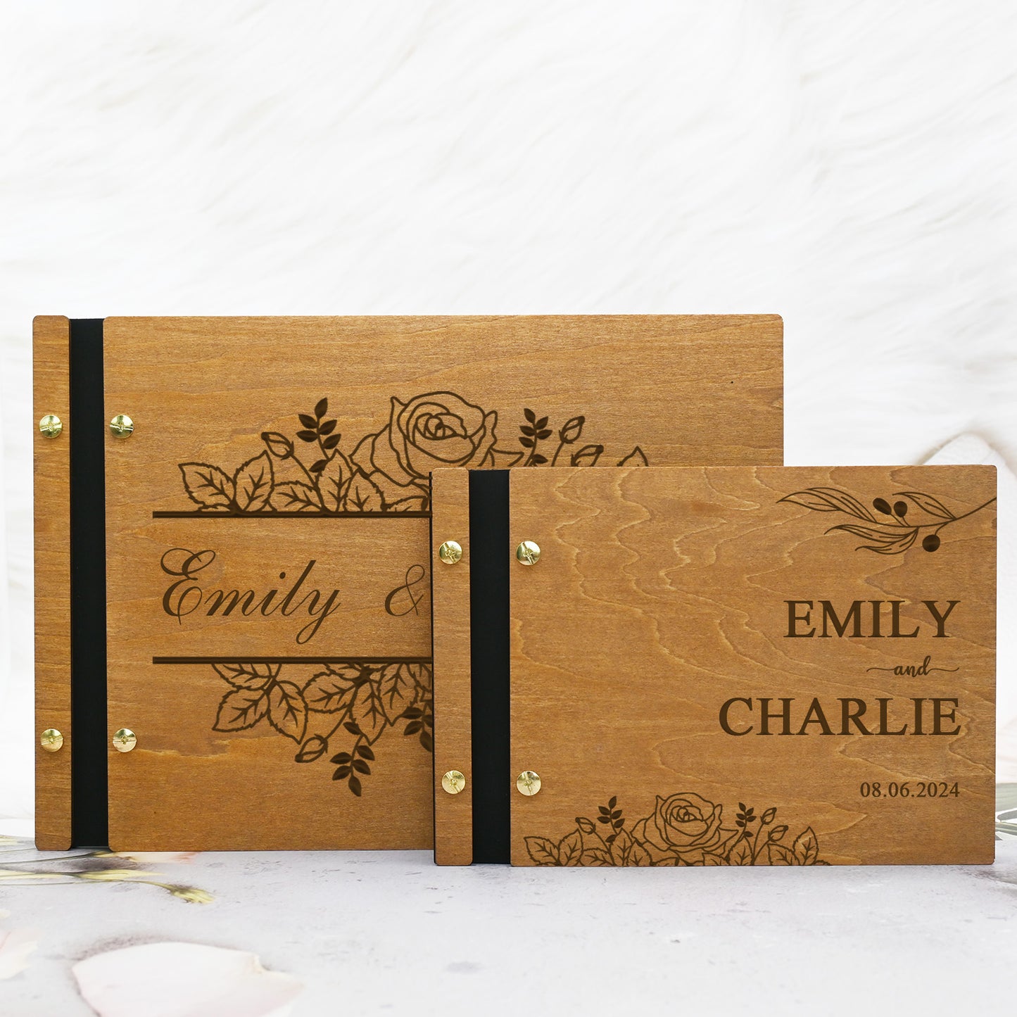 Wedding Guestbook, Personalized Wooden Guest book Perfect for Wedding, Photobooth, Photo Album, Wedding Album