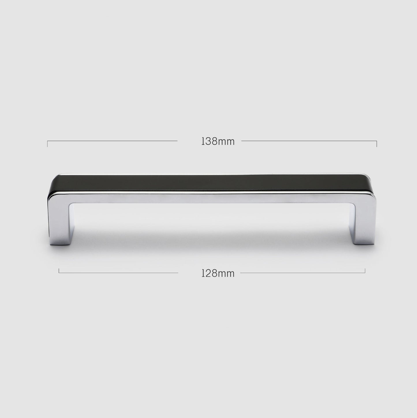 Black & Silver Kitchen Cabinet Handles, Modern Square Bar Pull Drawer Knobs