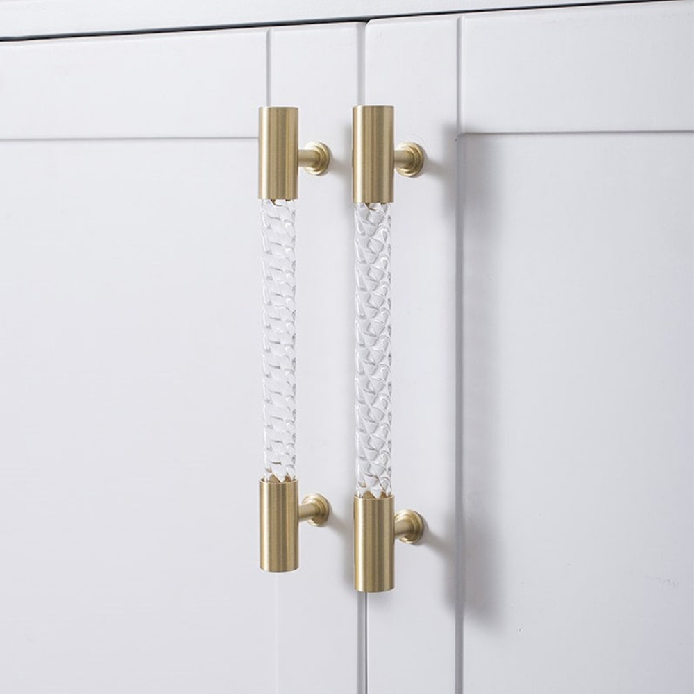 Transparent Acrylic Cabinet Pull T Bar Handles Drawer Dresser Handles