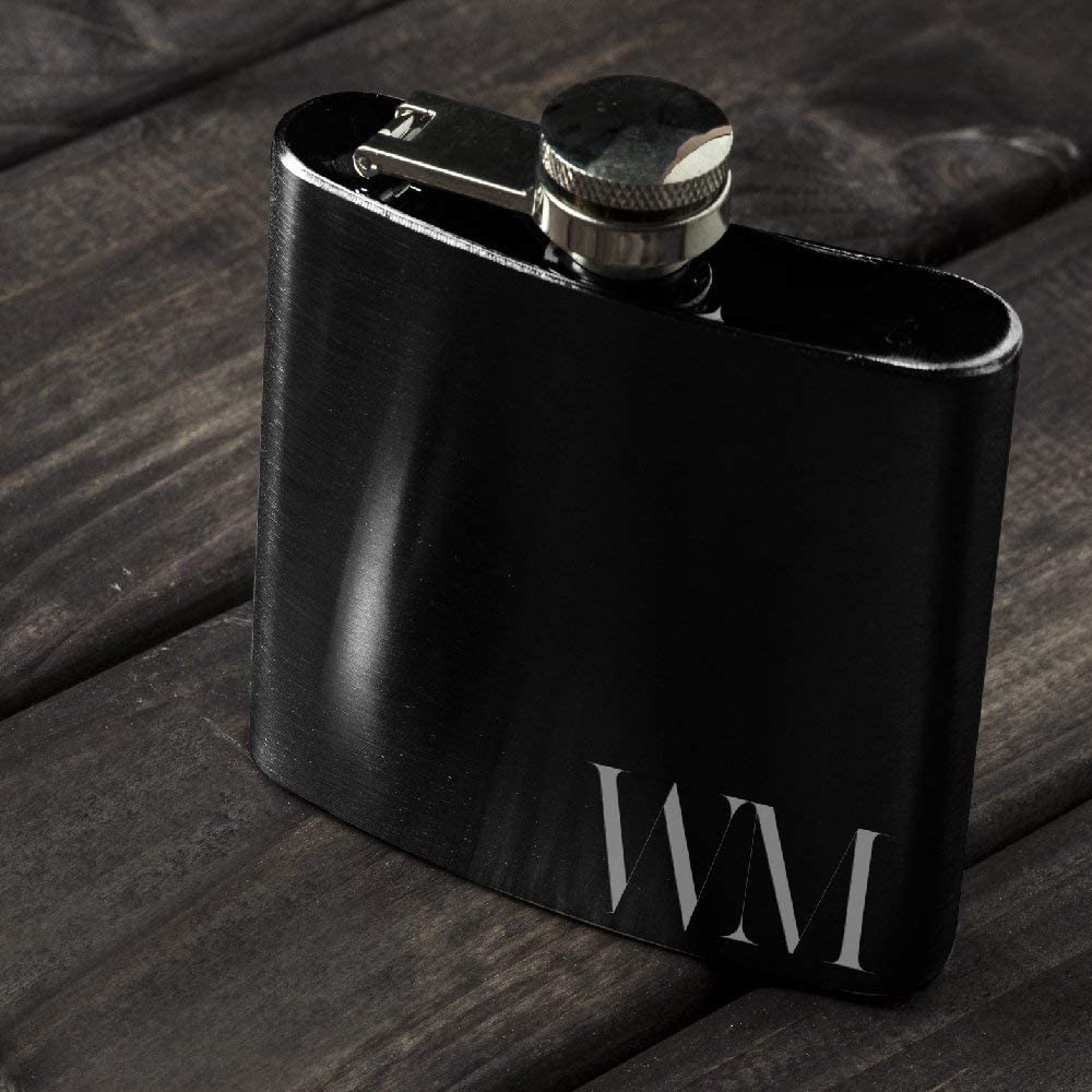 Custom mens flask set, groomsmen gifts usher proposal, father gift, best man gifts