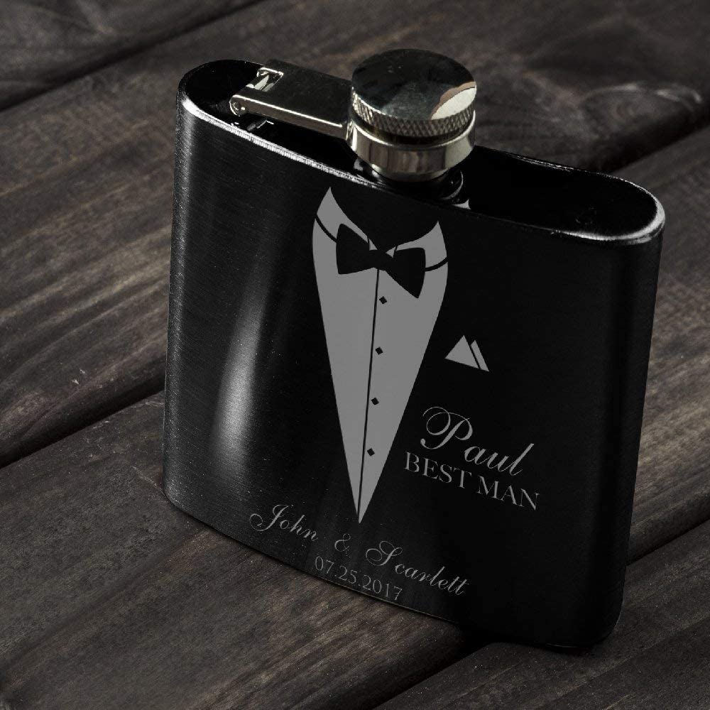 Personalized Flask Gift for Men, Groomsmen Gifts, Best Man Gift, Dad Gifts, Boyfriend Gift, Wedding Gift for Groomsman, Bachelor Party Gifts