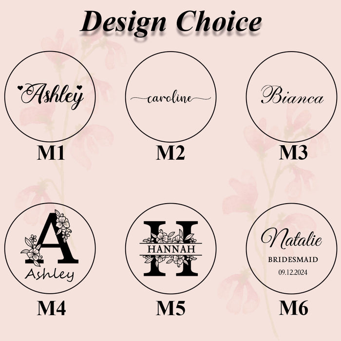 Personalized Wooden Handheld Mirror, Engraved Makeup Mirror, Custom Mirror with Name