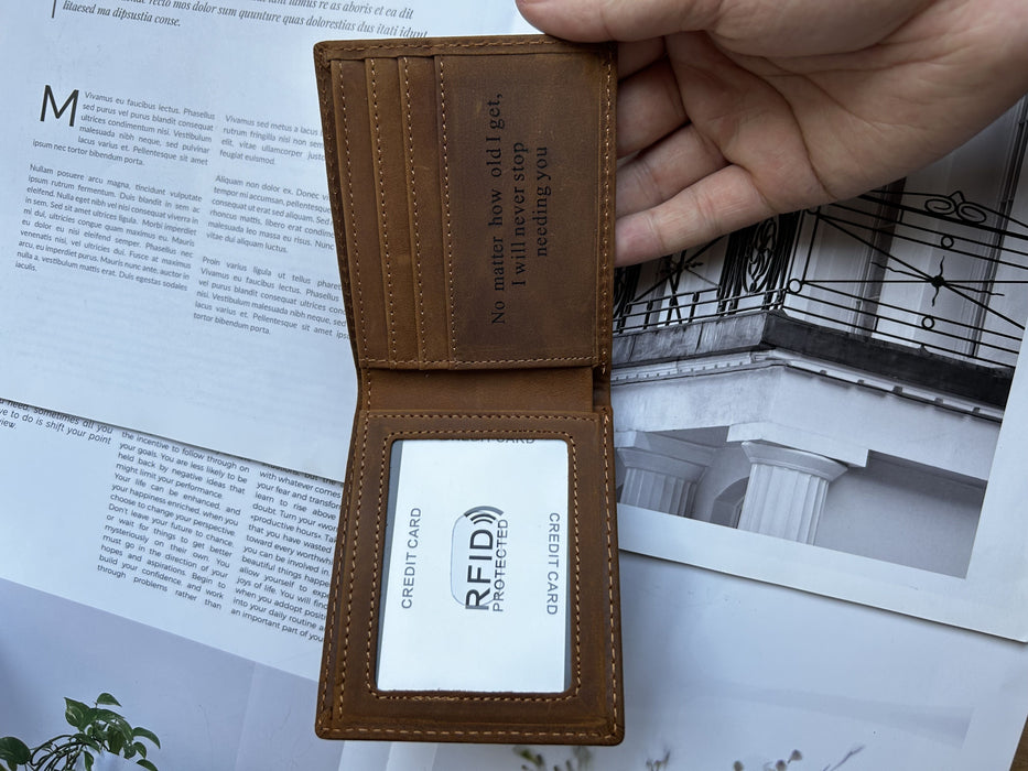 Personalized Wallet,Mens Wallet,Engraved Wallet,Groomsmen Wallet,Leather Wallet,Custom Wallet,Boyfriend Gift for Men, Christmas Gift for Him