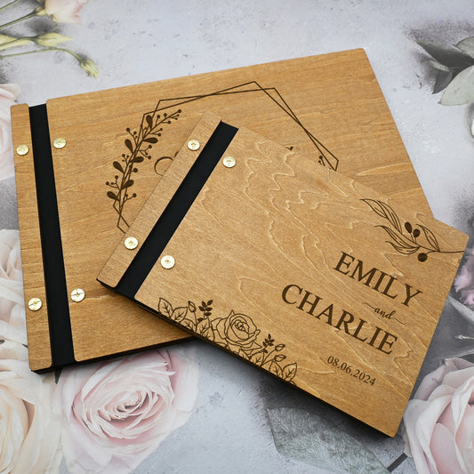 Wedding Guestbook, Personalized Wooden Guest book Perfect for Wedding, Photobooth, Photo Album, Wedding Album