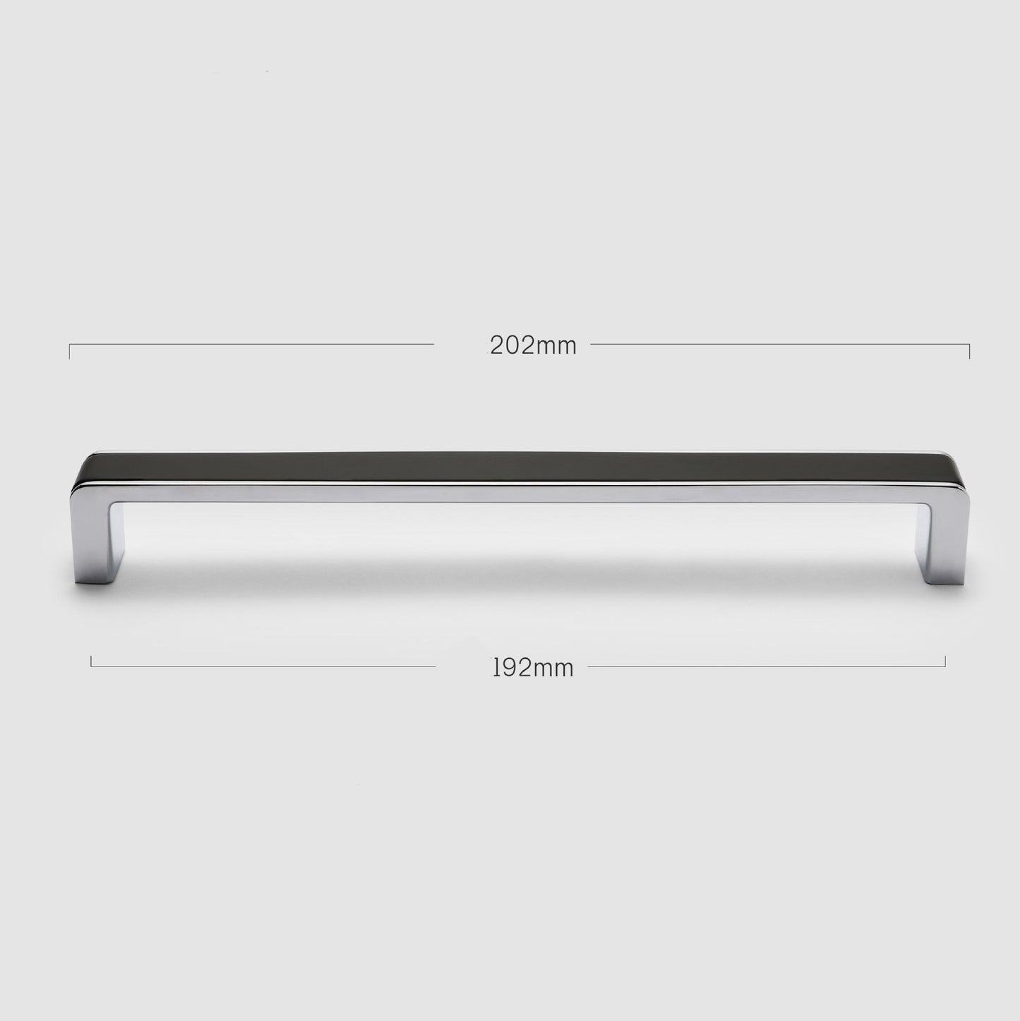 Black & Silver Kitchen Cabinet Handles, Modern Square Bar Pull Drawer Knobs