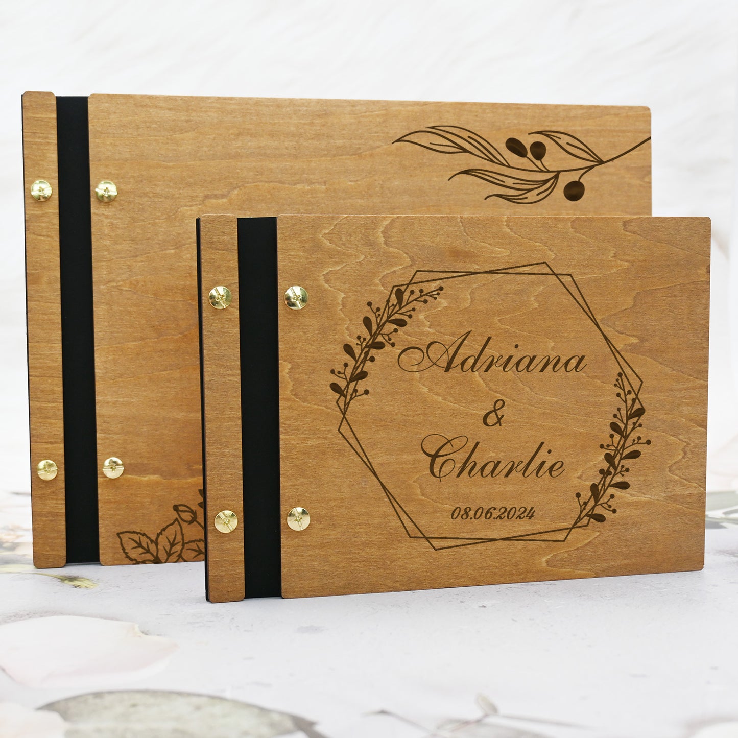 Wedding Guestbook, Personalized Wooden Guest book Perfect for Wedding, Photobooth, Photo Album, Wedding Album