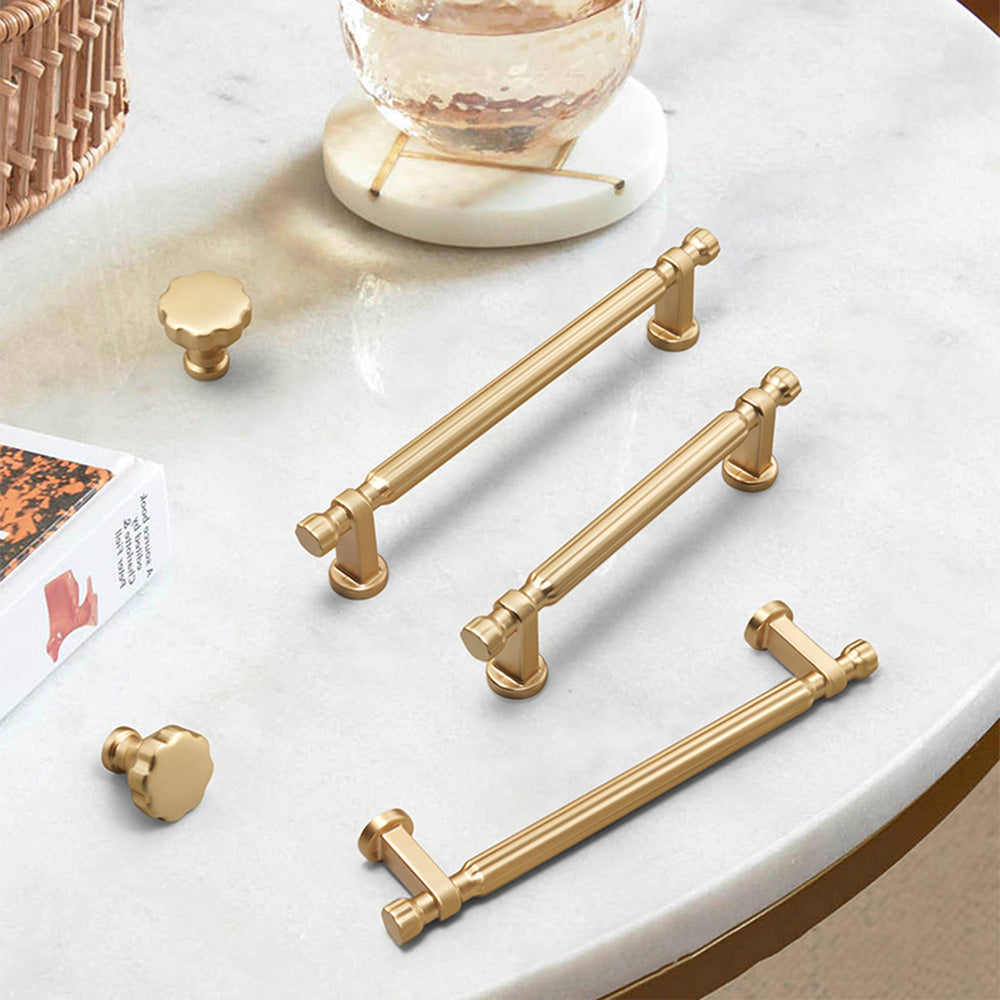 Modern T-Bar Black Cabinet Handles