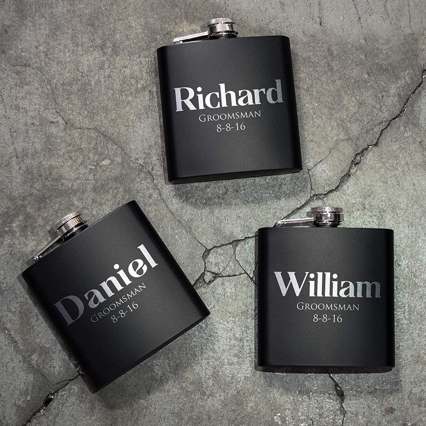 Custom Engraved Flask, Personalized Wedding Party Gift, Bachelorette Party Gift