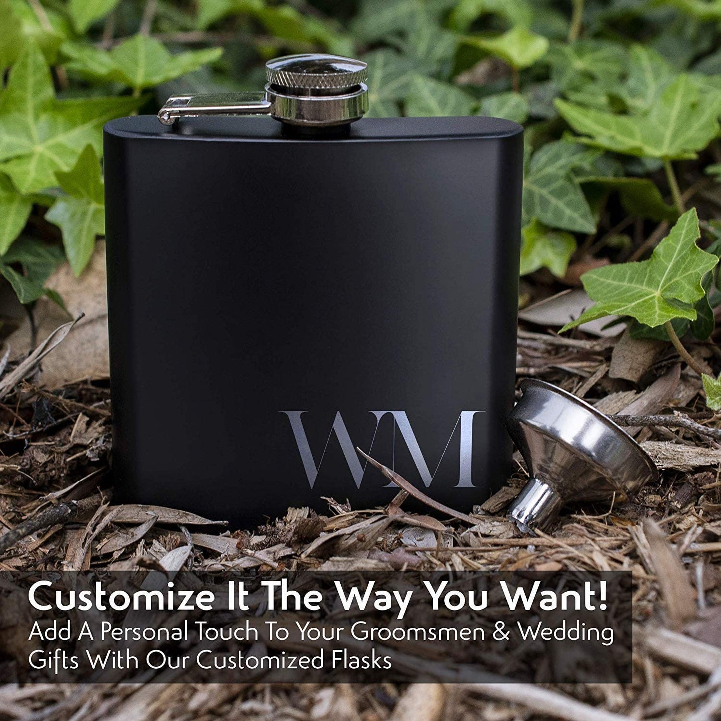 Custom mens flask set, groomsmen gifts usher proposal, father gift, best man gifts