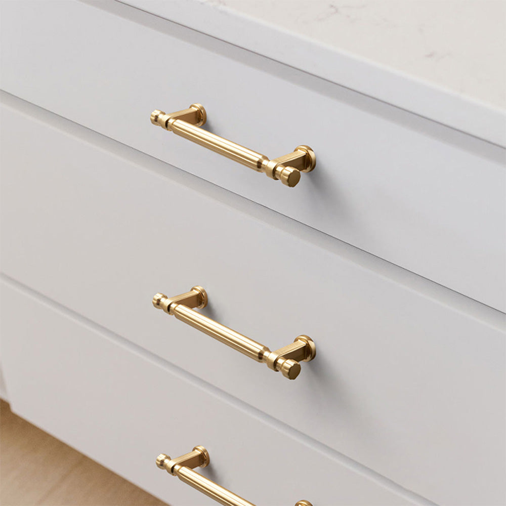 Modern T-Bar Black Cabinet Handles