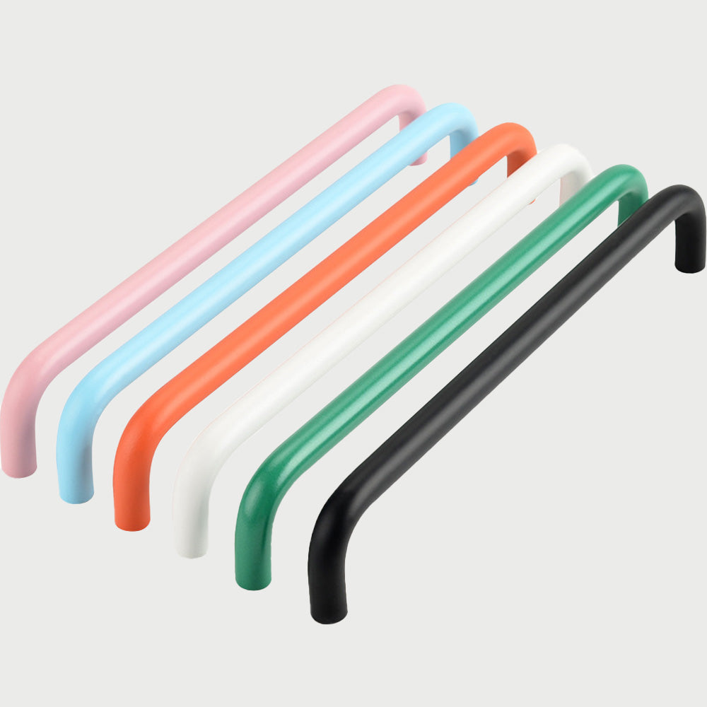 Colorful Small Double Curved Wardrobe Knobs For Children's Room