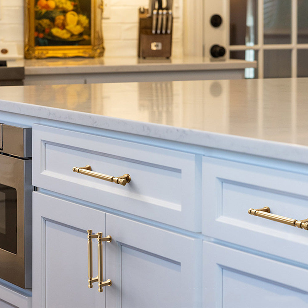 Modern T-Bar Black Cabinet Handles