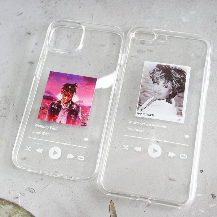 Custom Music Plaque Phone Case Song Player Cover for iPhone 15 Pro Max, 14 Plus, 13, 12, 11, XR