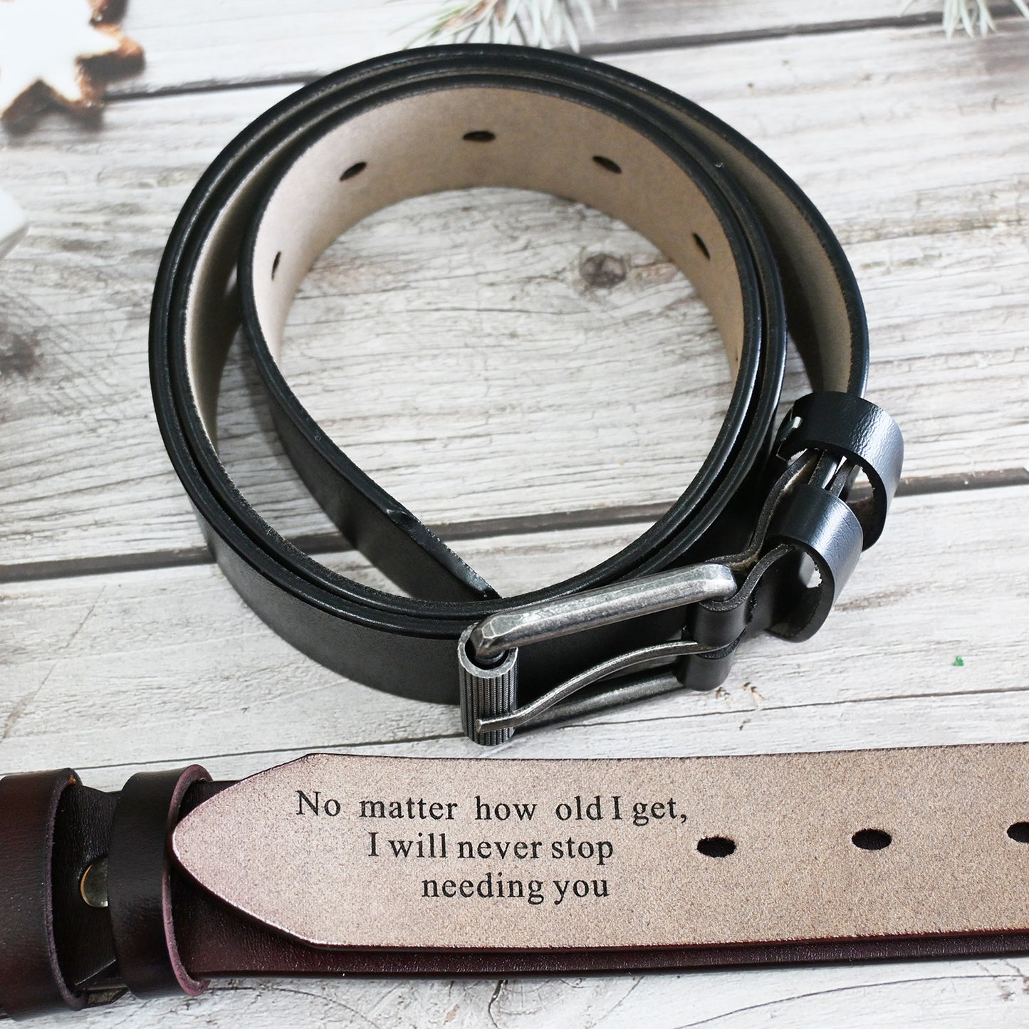 Custom Leather Belt for Daddy, Father’s Day Gift for Boyfriend, Unique Gift for Husband, Personalized Leather Belt Anniversary Handmade Belt