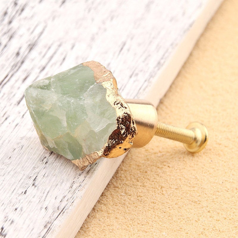 Amethyst Crystal pull  Natural Crystal Drawer Knobs